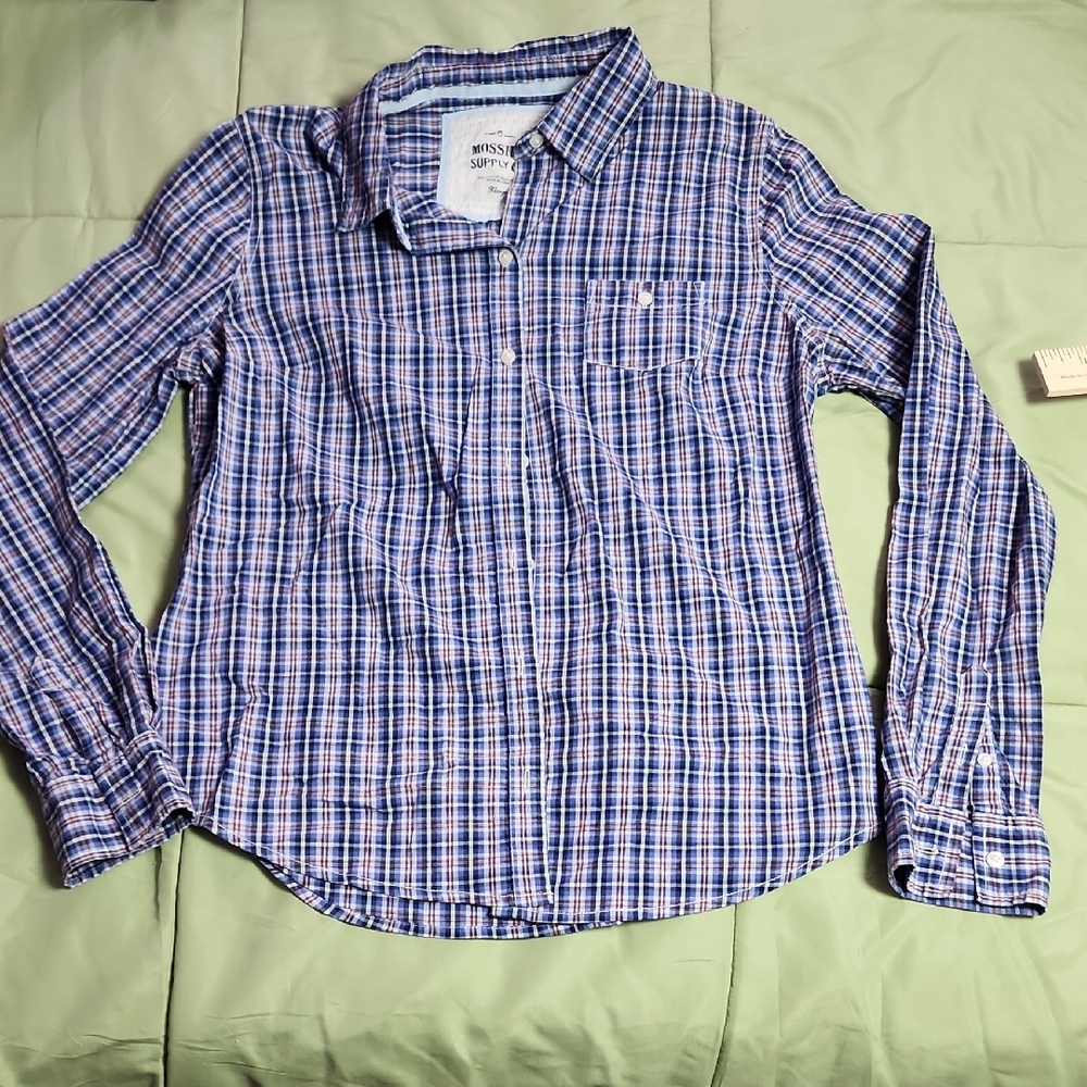 Mossimo Supply Co. Button Down Plaid Checkered Shirt